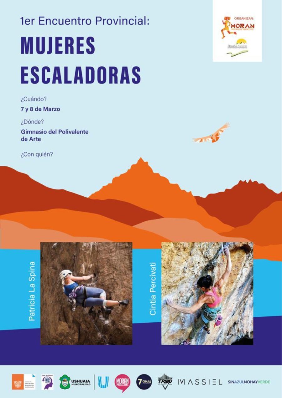 Encuentro provincial de escaladoras, un desafío para el Día de la Mujer.